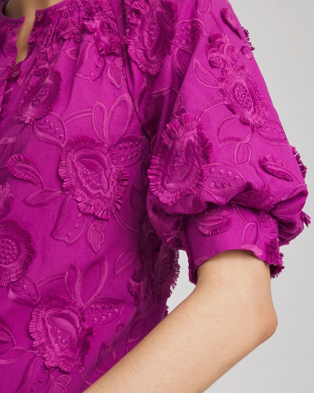 トップス Eaphi EMBROIDERY LACE BLOUSE HALF SLEEVE EMBROIDERY LACE BLOUSE【STORE限定】